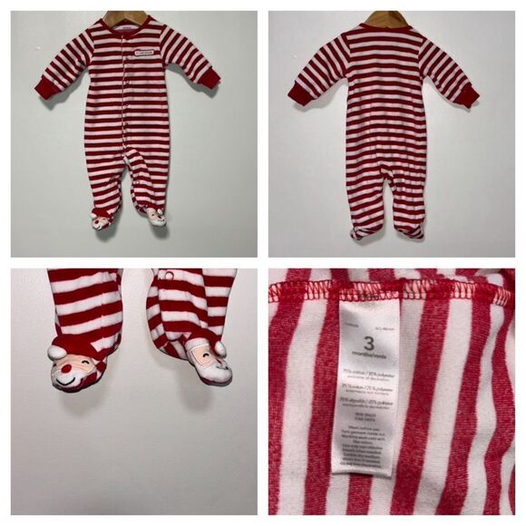 Carter’s Bundle of 3 Christmas Footed Sleepers 3 Months - Picture 3 of 4
